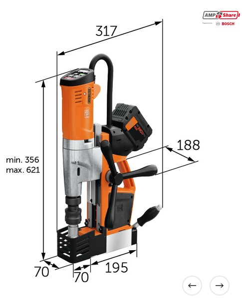 Akku-Magnetkernbohrmaschine AKBU 35 PMQW AS Fein – Bild 2